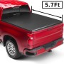 [US Warehouse] Pickup Soft 3-folding Tonneau Cover for 2009-2018 Dodge Ram 1500 / 2011-2018 Ram 2500/3500 Size: 5.7-FT